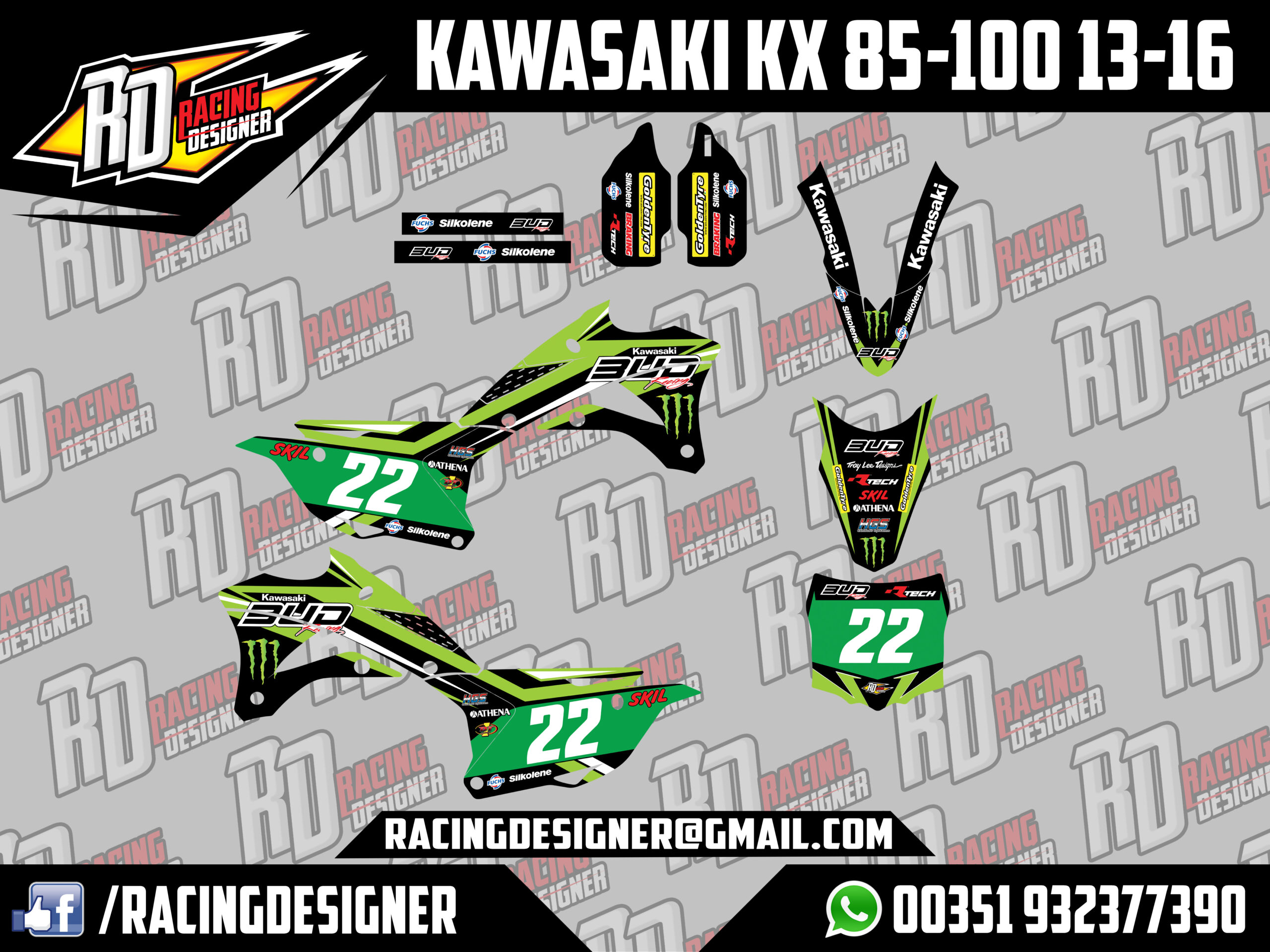 Kawasaki KX 85-100 14-21 #2