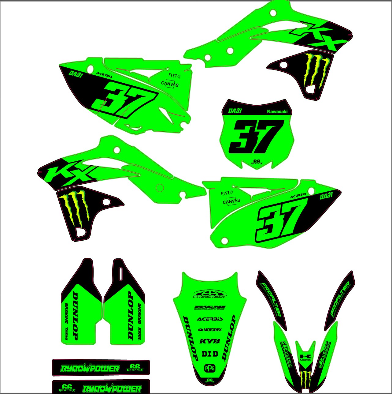 Kawasaki KXF 250 13-16 KXF 450 12-15 #15