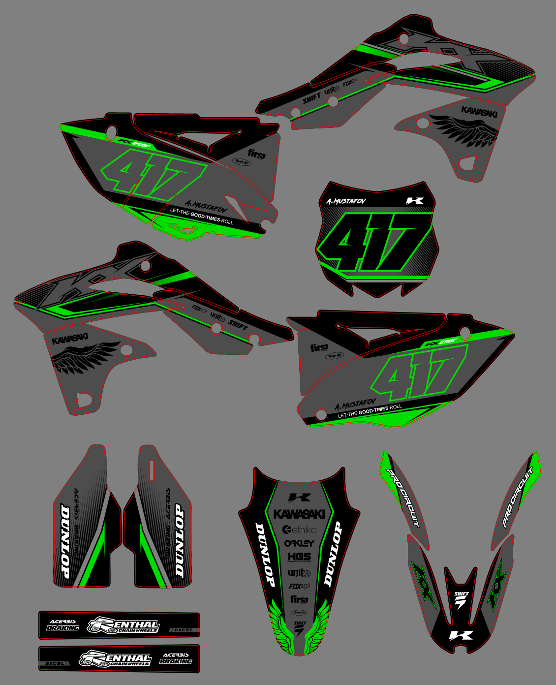 Kawasaki KXF 250 13-16 KXF 450 12-15 #29