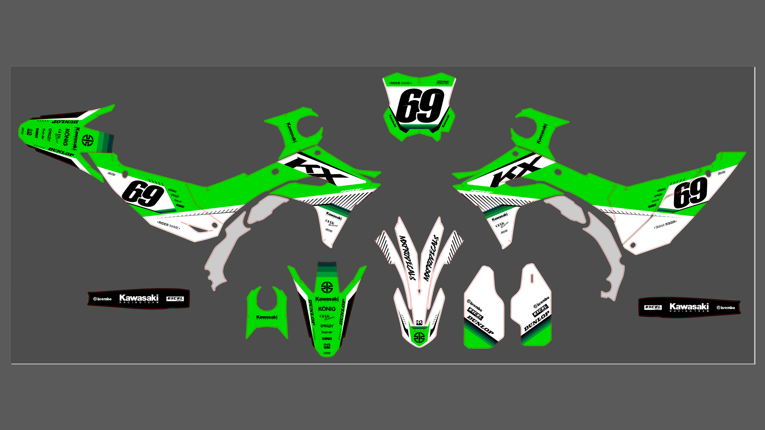 Kawasaki KXF 250 25 KXF 450 24-25 #10