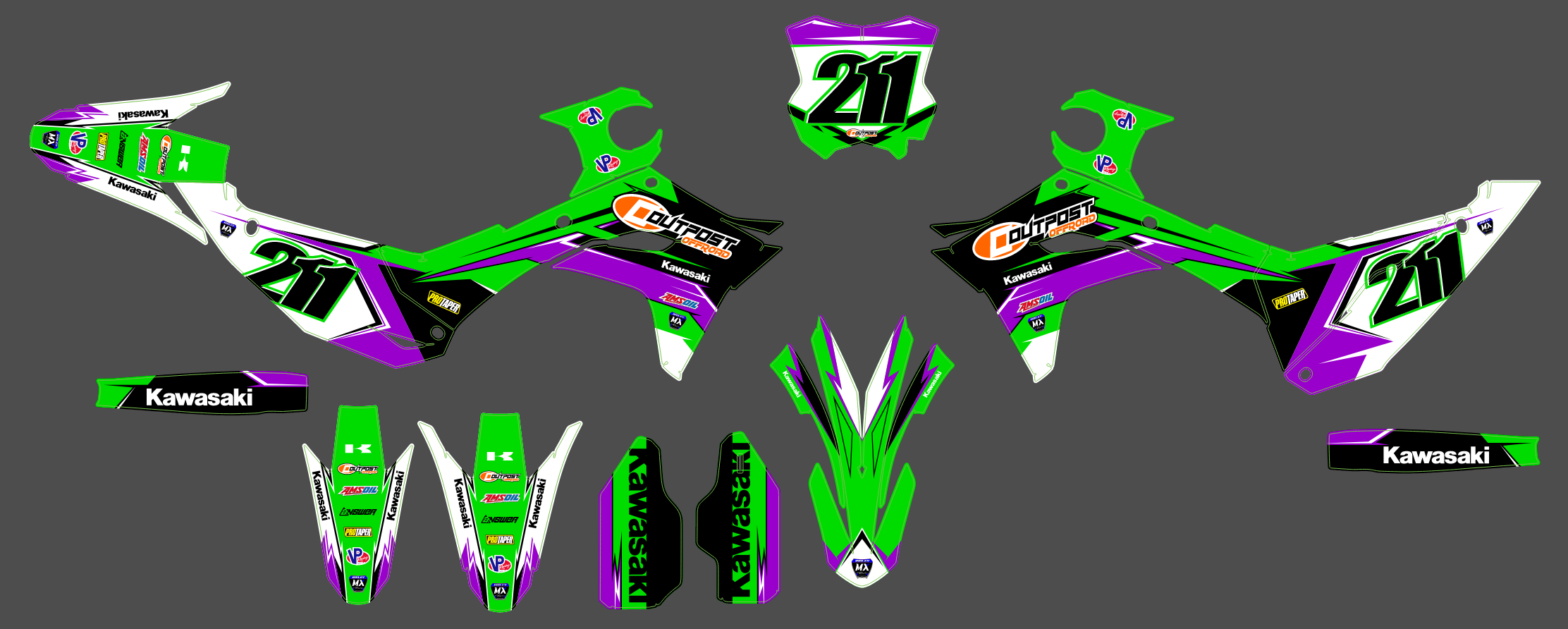 Kawasaki KXF 250 25 KXF 450 24-25 #16