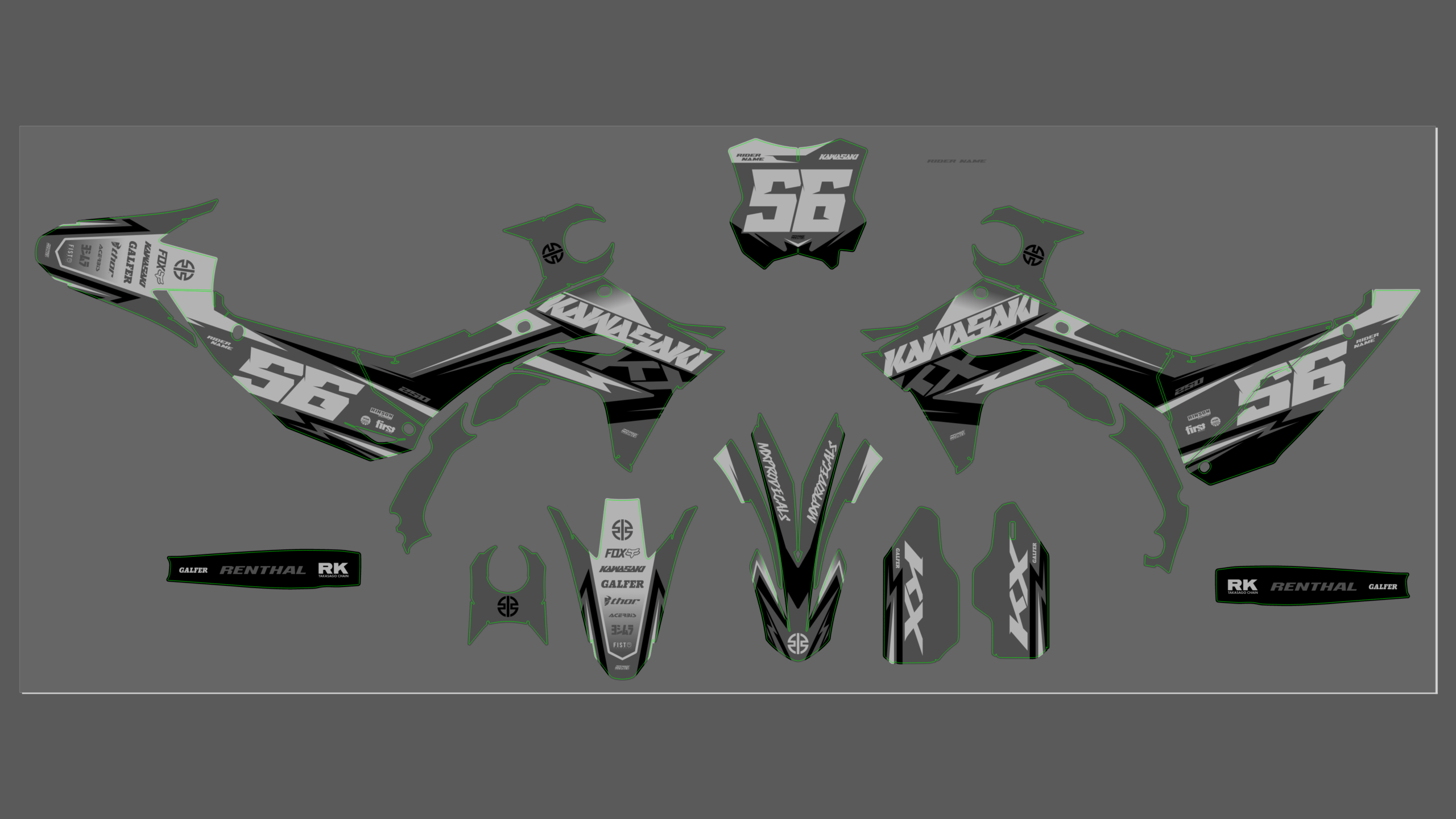 Kawasaki KXF 250 25 KXF 450 24-25 #7