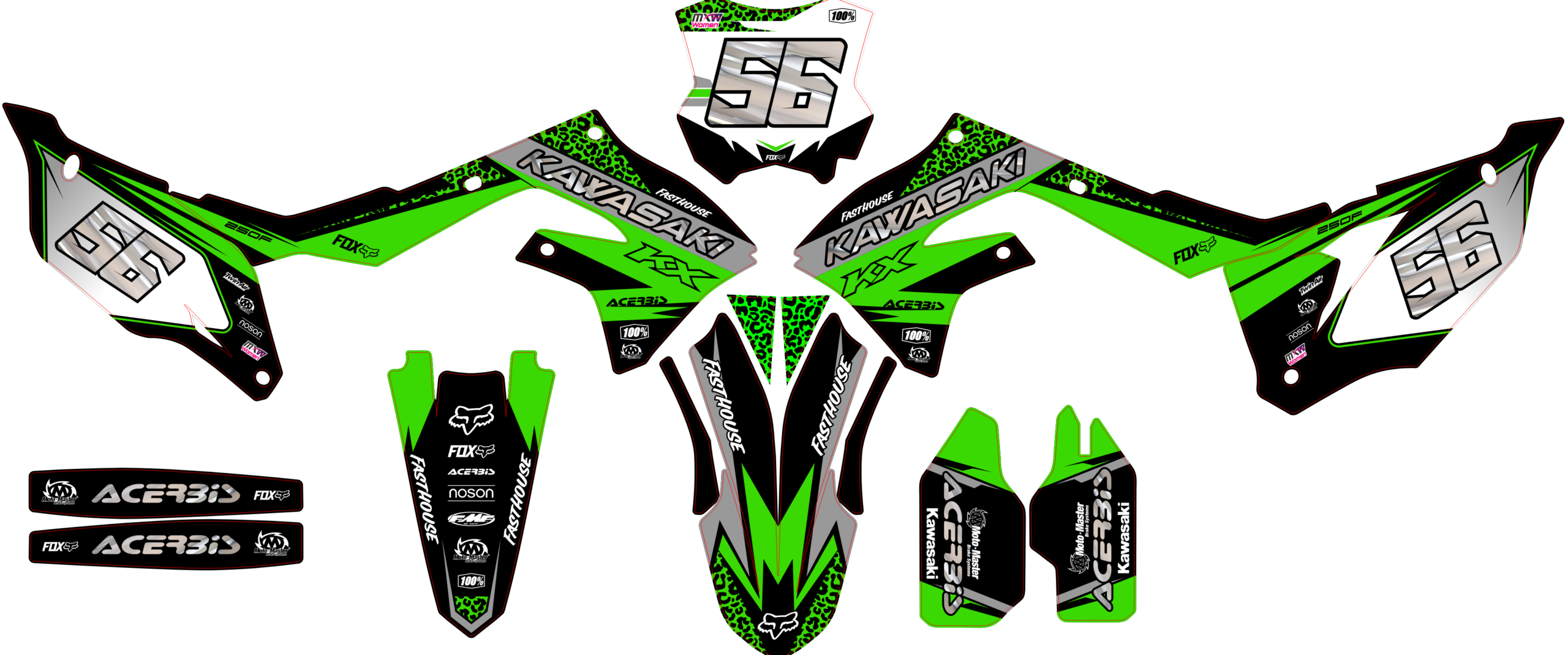 Kawasaki KXF 250 21-24 KXF 450 19-23 #1