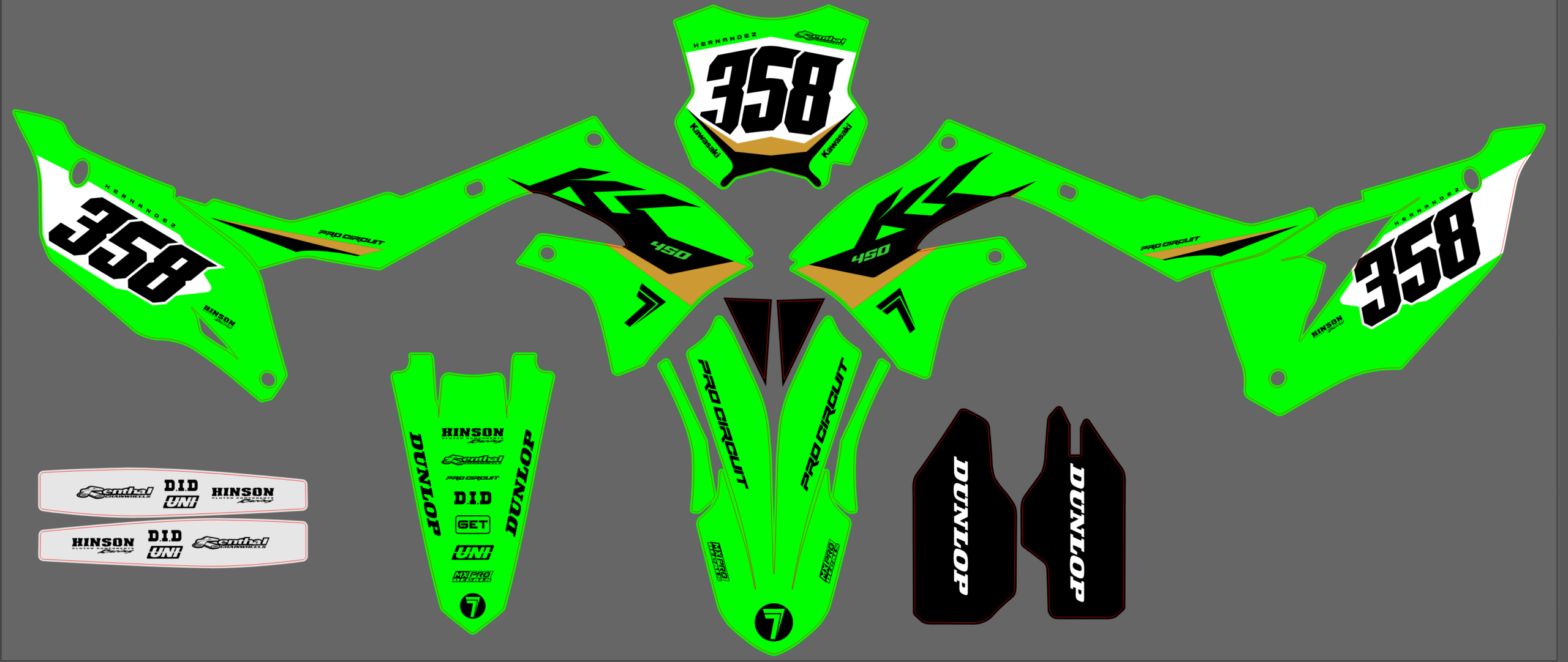 Kawasaki KXF 250 21-24 KXF 450 19-23 #10