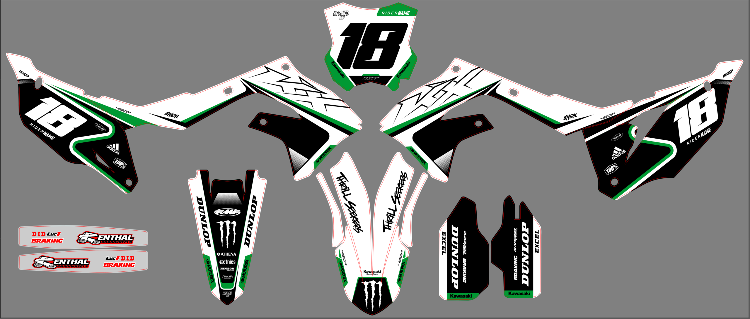 Kawasaki KXF 250 21-24 KXF 450 19-23 #14