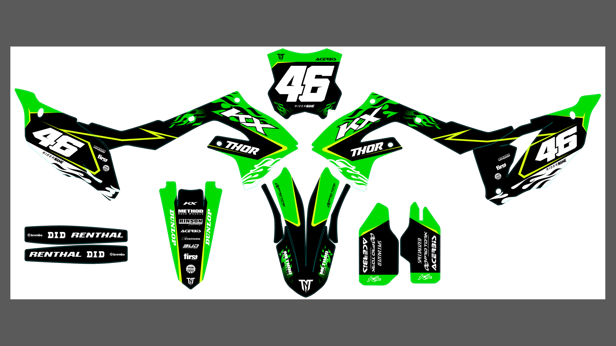 Kawasaki KXF 250 21-24 KXF 450 19-23 #17