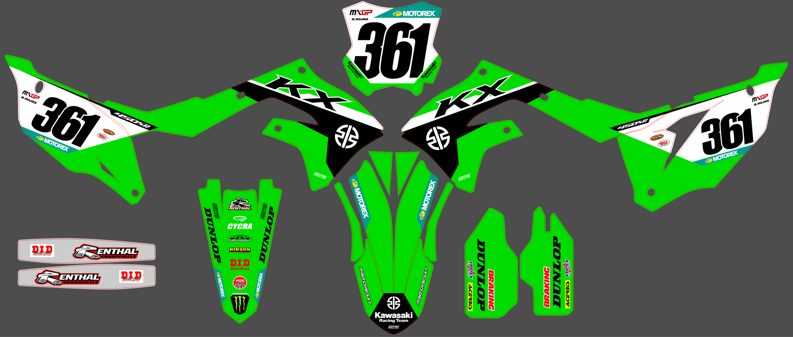 Kawasaki KXF 250 21-24 KXF 450 19-23 #19