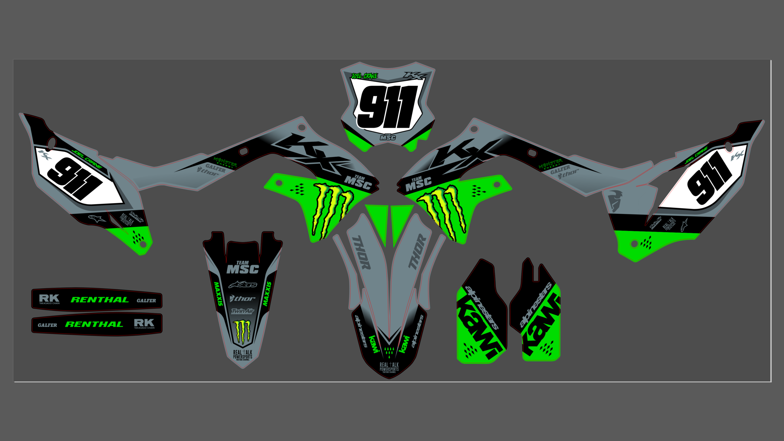 Kawasaki KXF 250 21-24 KXF 450 19-23 #21