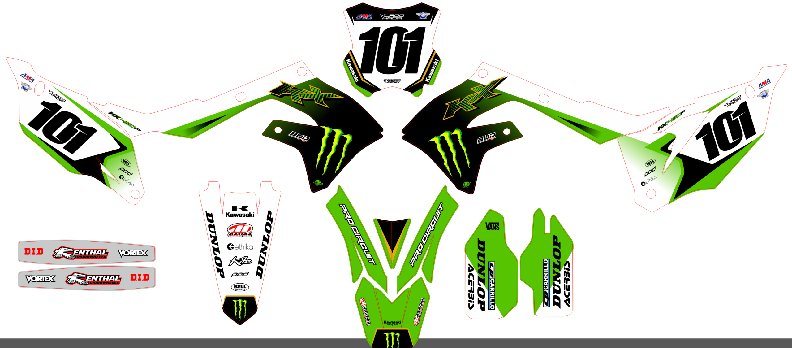 Kawasaki KXF 250 21-24 KXF 450 19-23 #3