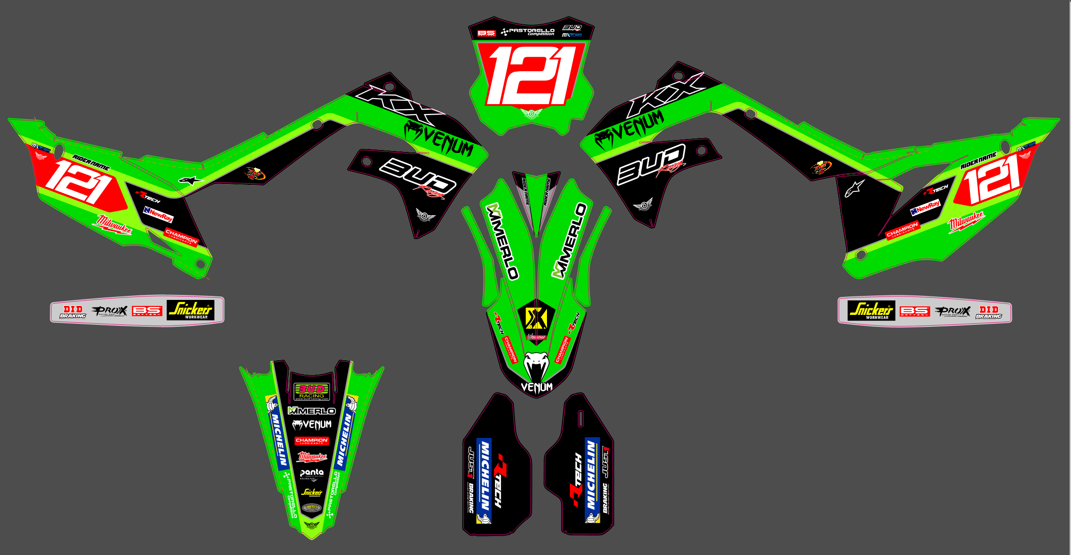 Kawasaki KXF 250 21-24 KXF 450 19-23 #48