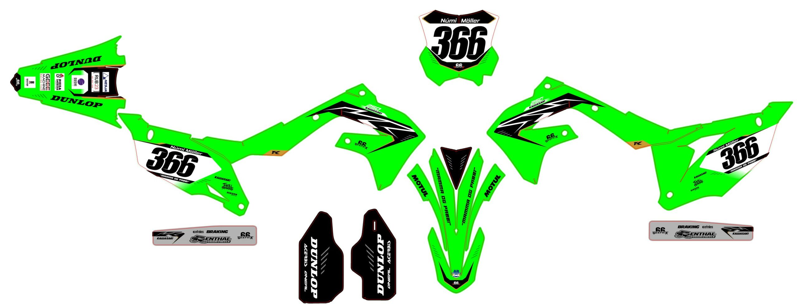 Kawasaki KXF 250 21-24 KXF 450 19-23 #64