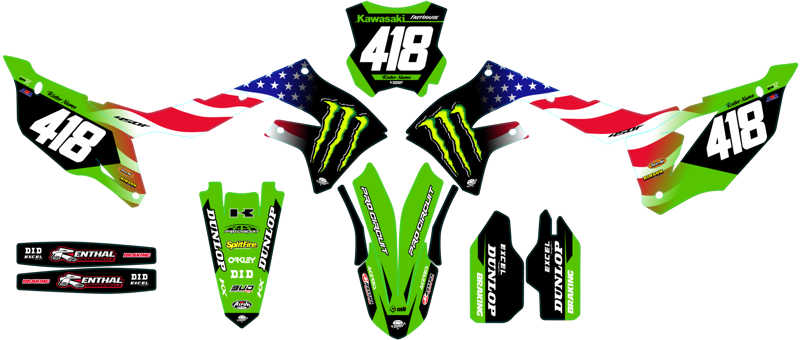 Kawasaki KXF 250 21-24 KXF 450 19-23 #7