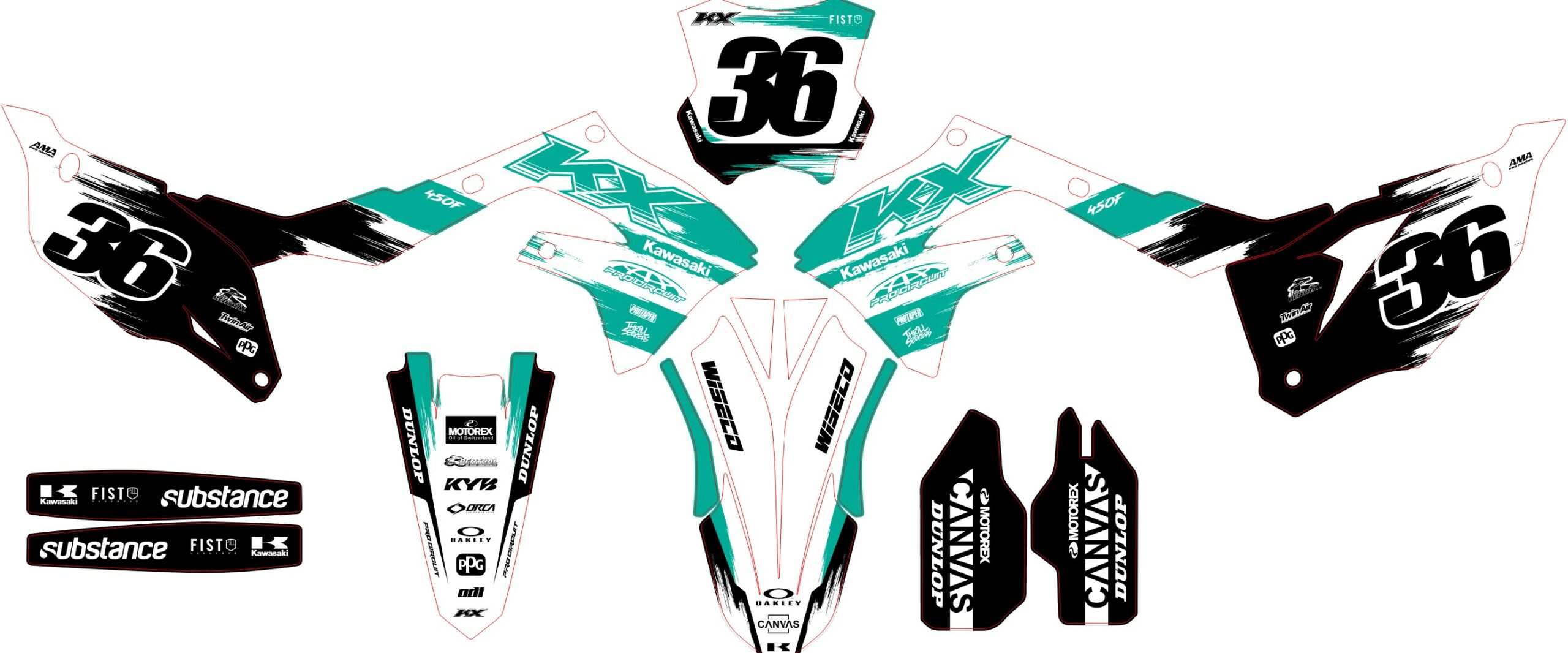Kawasaki KXF 250 21-24 KXF 450 19-23 #71