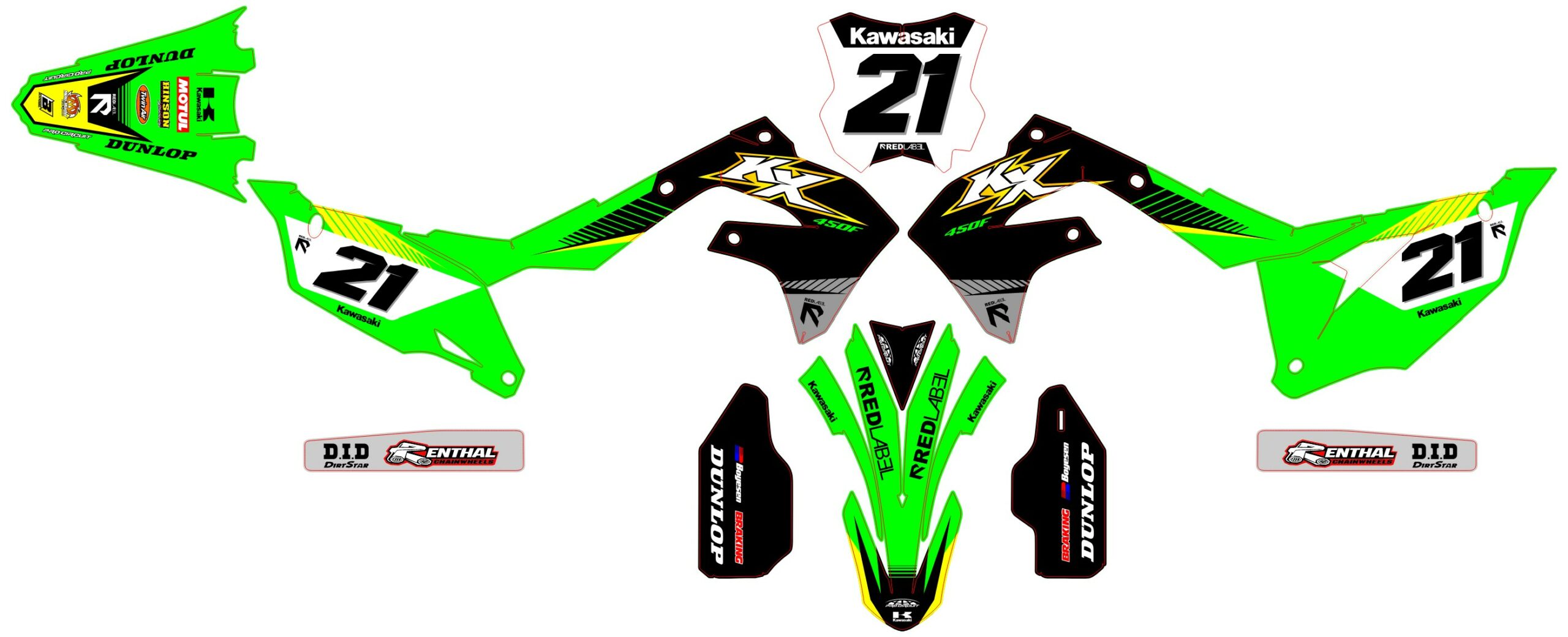 Kawasaki KXF 250 21-24 KXF 450 19-23 #73