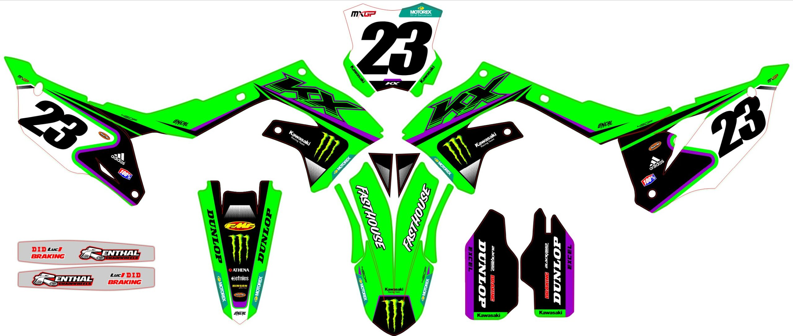 Kawasaki KXF 250 21-24 KXF 450 19-23 #74
