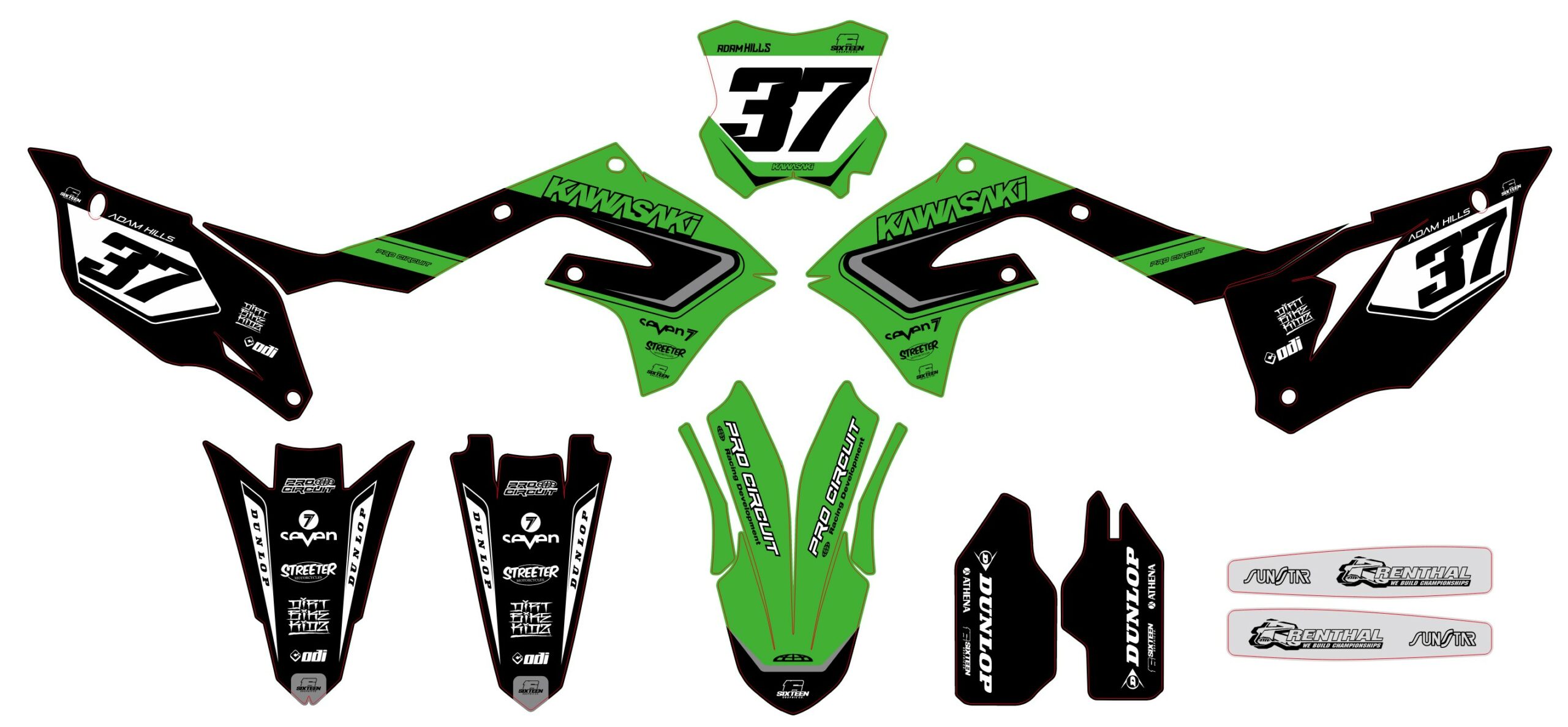 Kawasaki KXF 250 21-24 KXF 450 19-23 #76