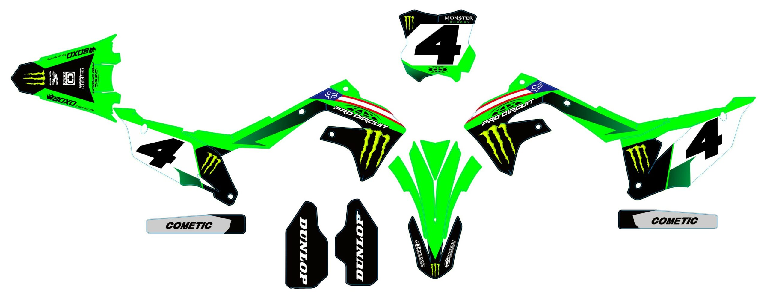 Kawasaki KXF 250 21-24 KXF 450 19-23 #77