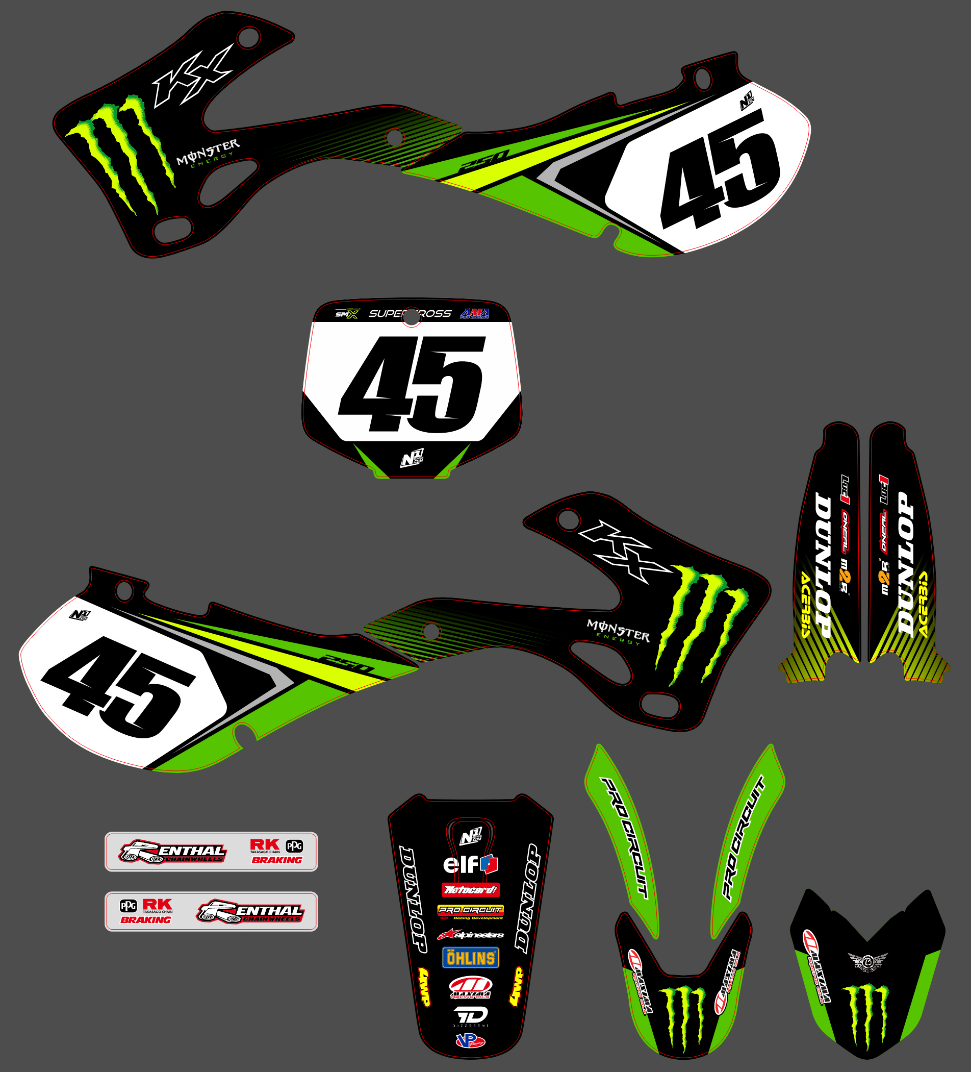 Kawasaki KX 125-250 1999-02 #7