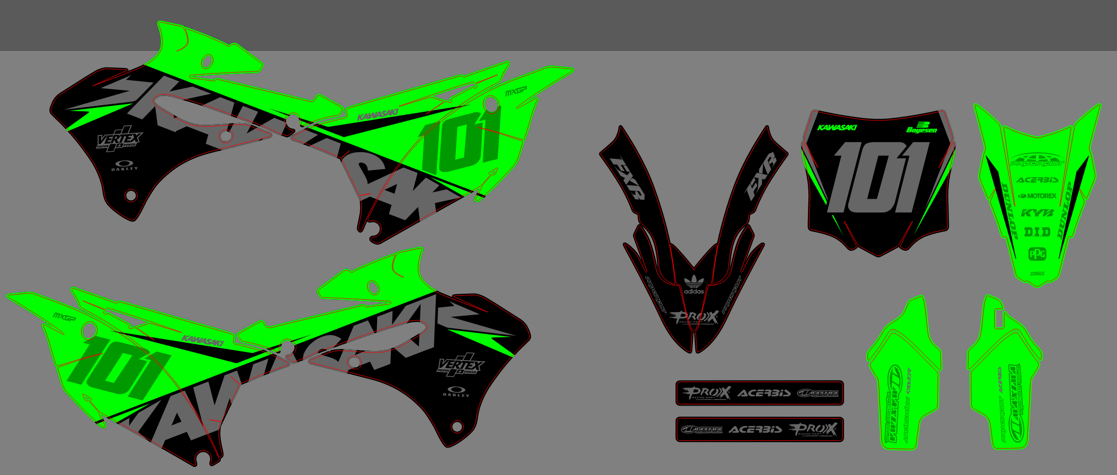 Kawasaki KX 85-100 22-24 #10