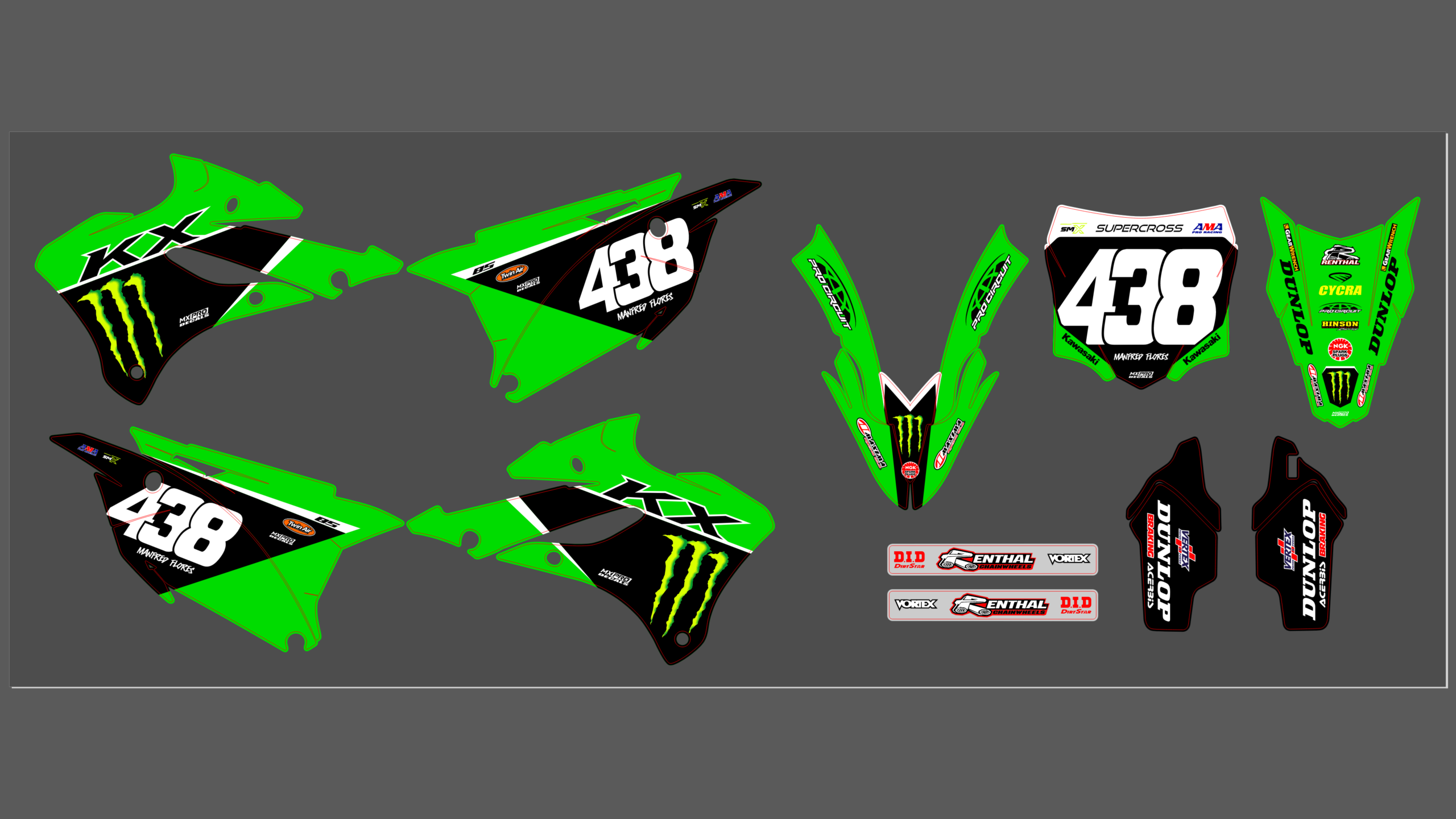 Kawasaki KX 85-100 22-24 #12