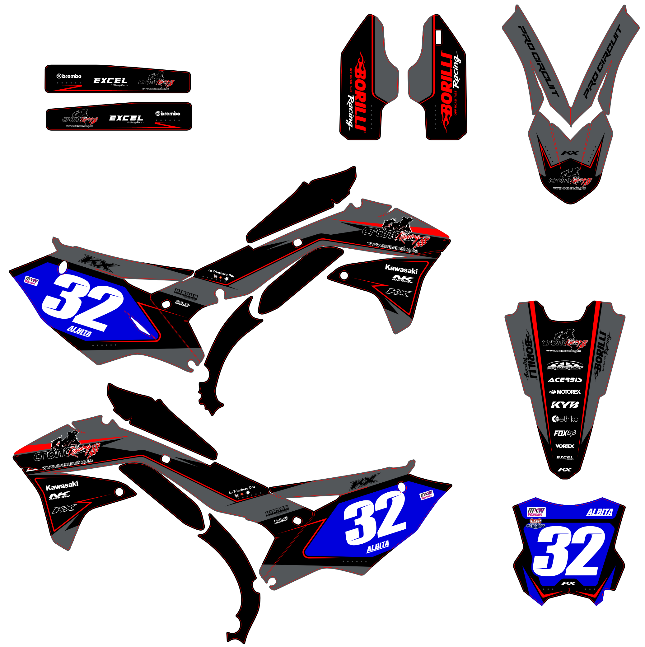 Kawasaki KXF 250 17-20 KXF 450 16-18 #13