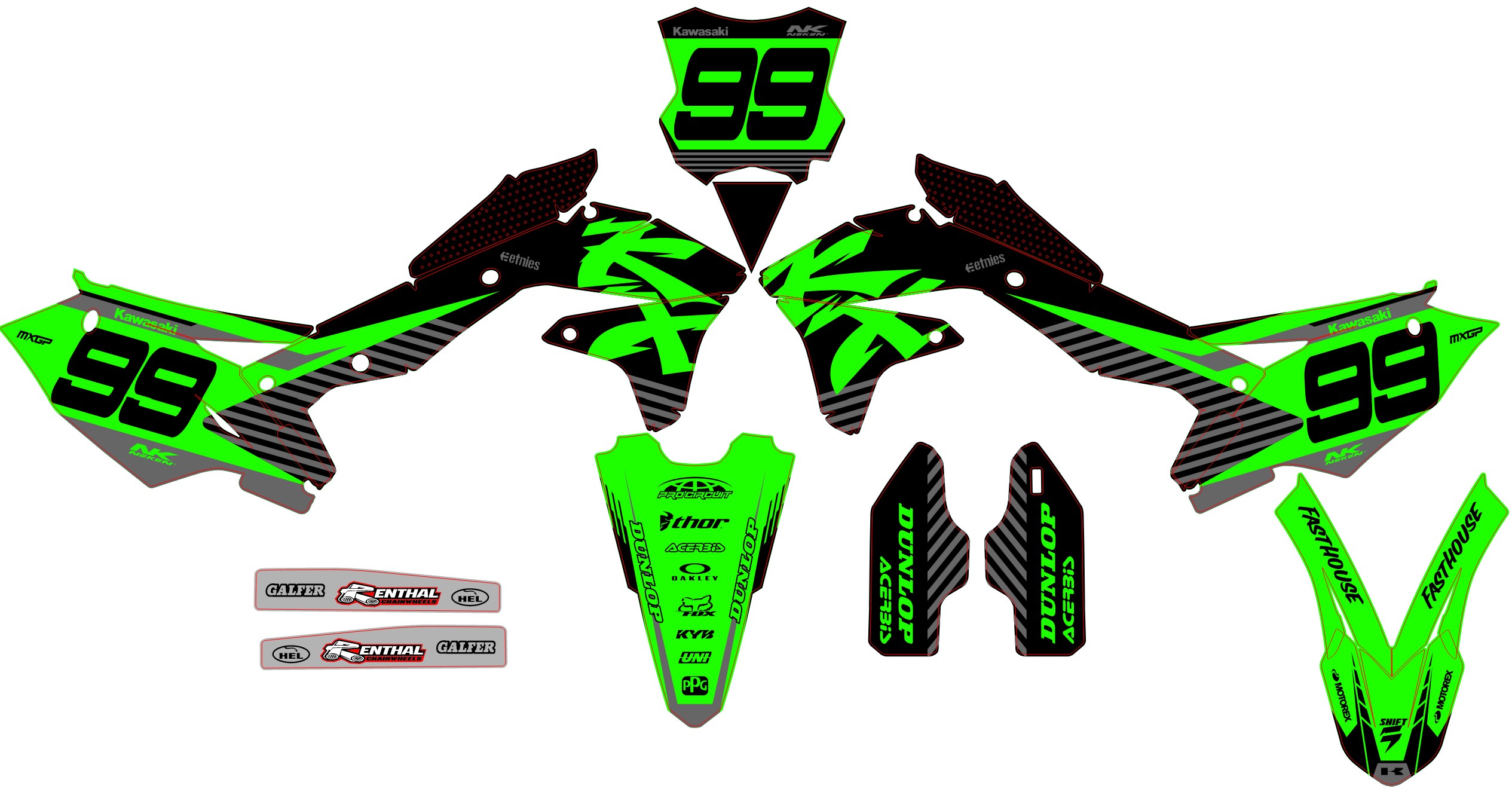 Kawasaki KXF 250 17-20 KXF 450 16-18 #5
