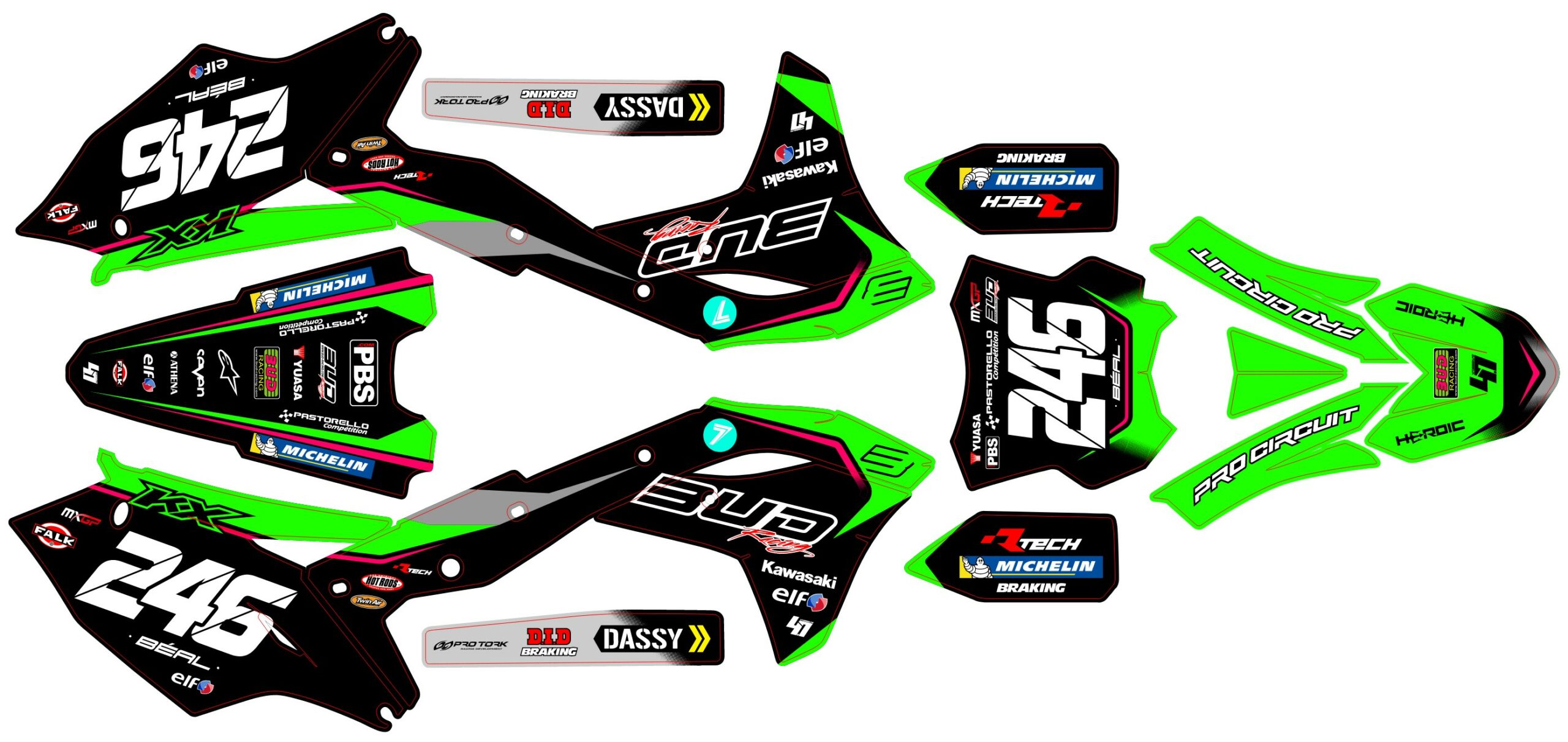 Kawasaki KXF 250 17-20 KXF 450 16-18 #7