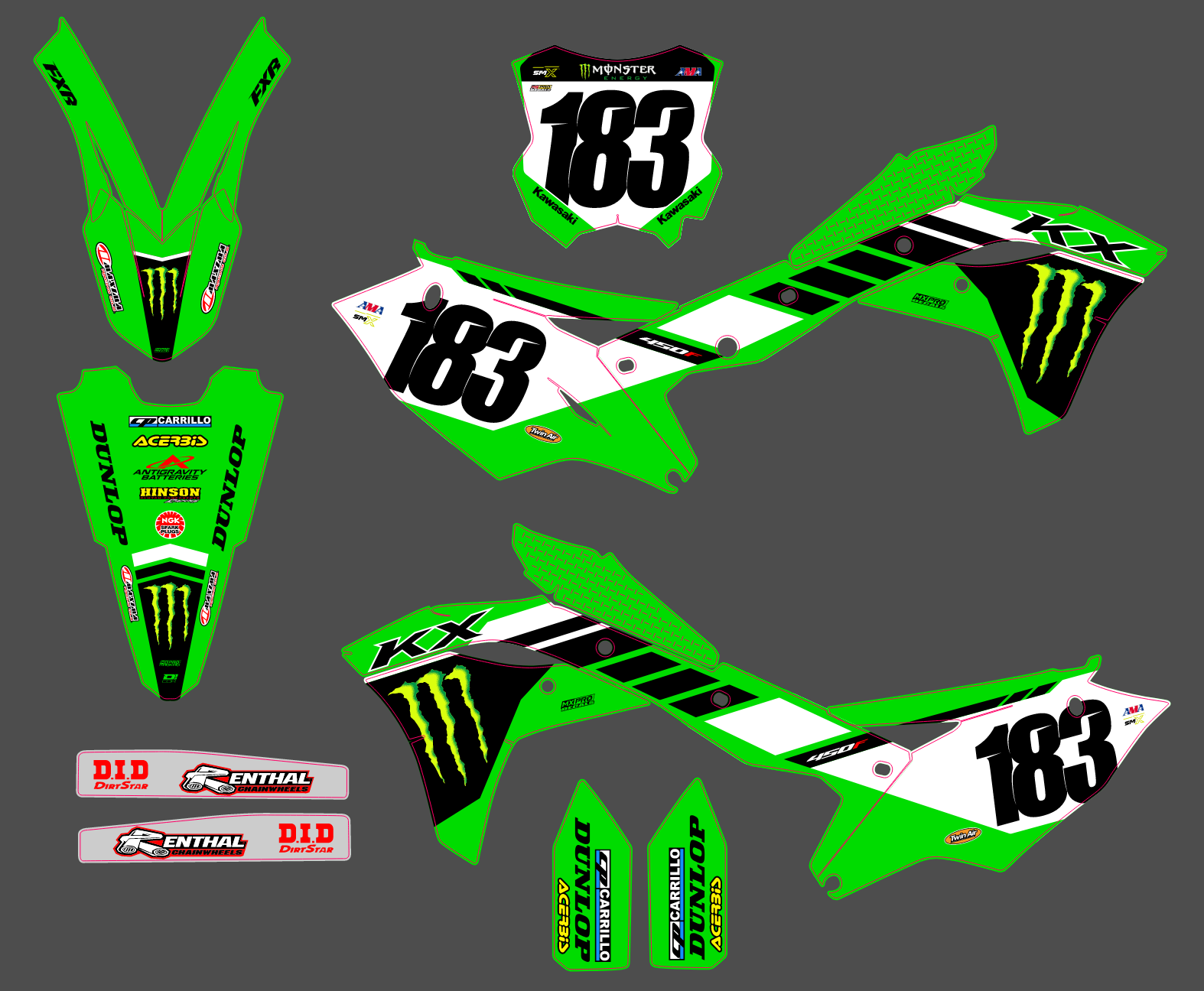 Kawasaki KXF 250 17-20 KXF 450 16-18 #9