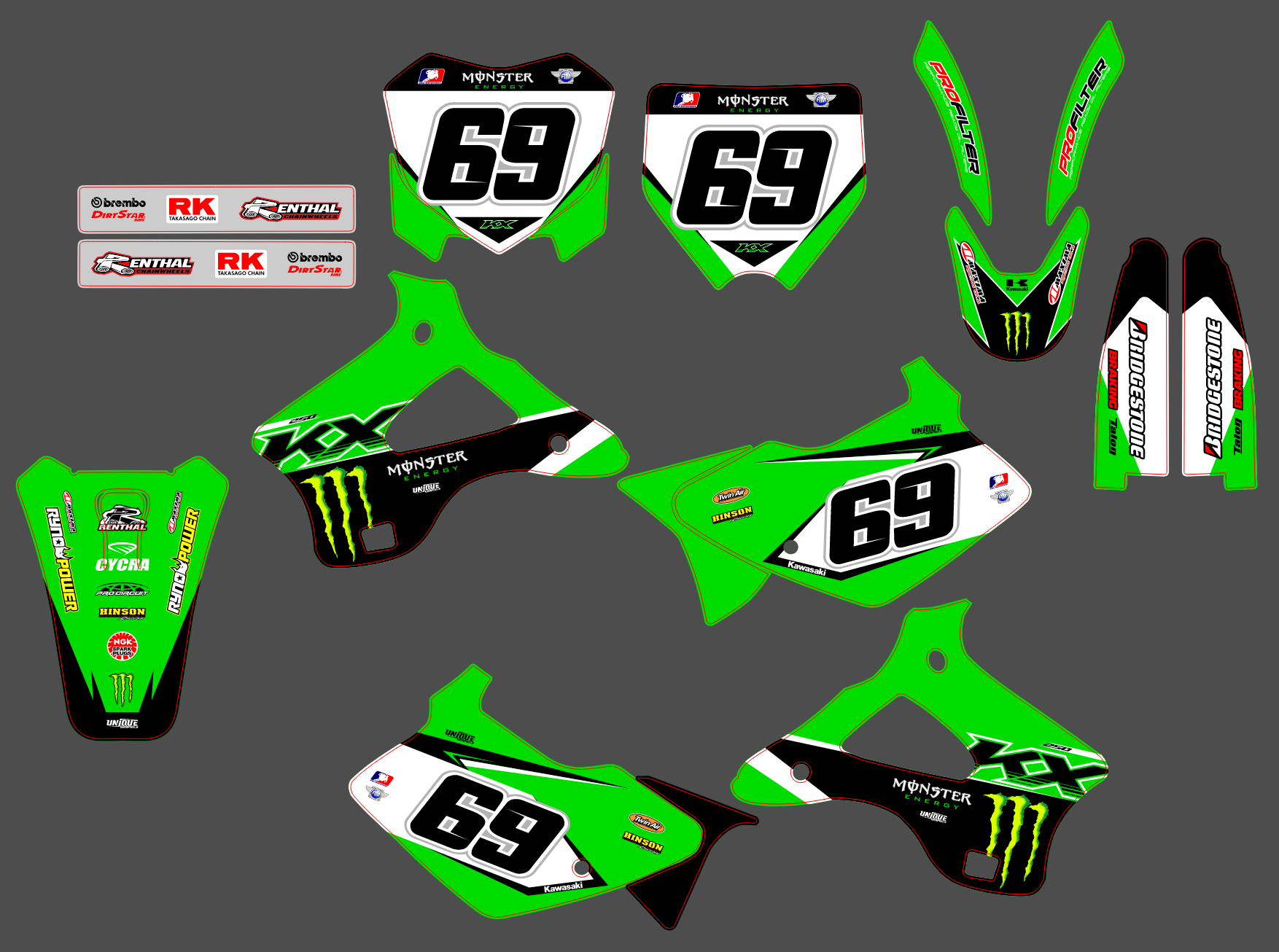 Kawasaki KX 125-250 1994-98 #3
